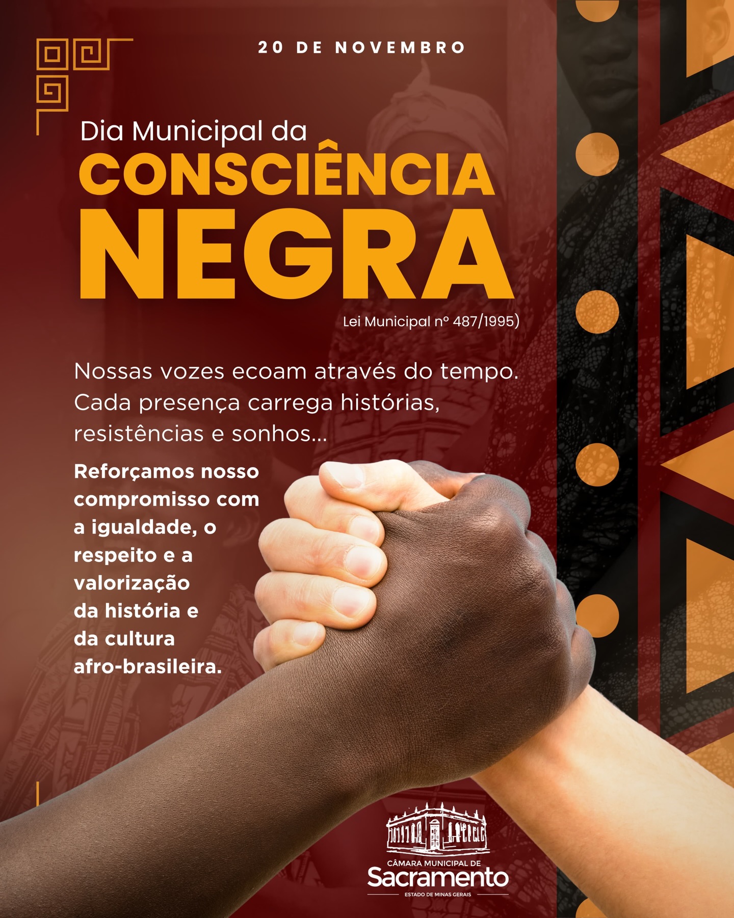 Apesar do Dia da Consciência Negra ter se tornado um feriado nacional apenas em 2023, em Sacramento a data já integra o Calendário Oficial dede 1995 