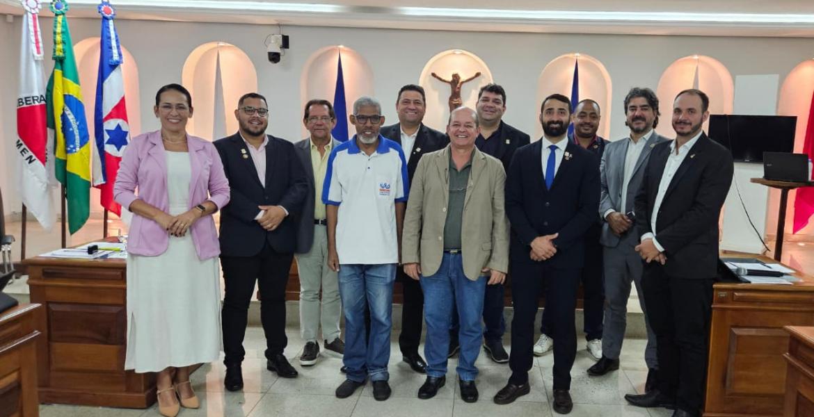 Vanderley Ramalho e Wanderlei Camargos representaram o Sindicato dos Servidores Municipais