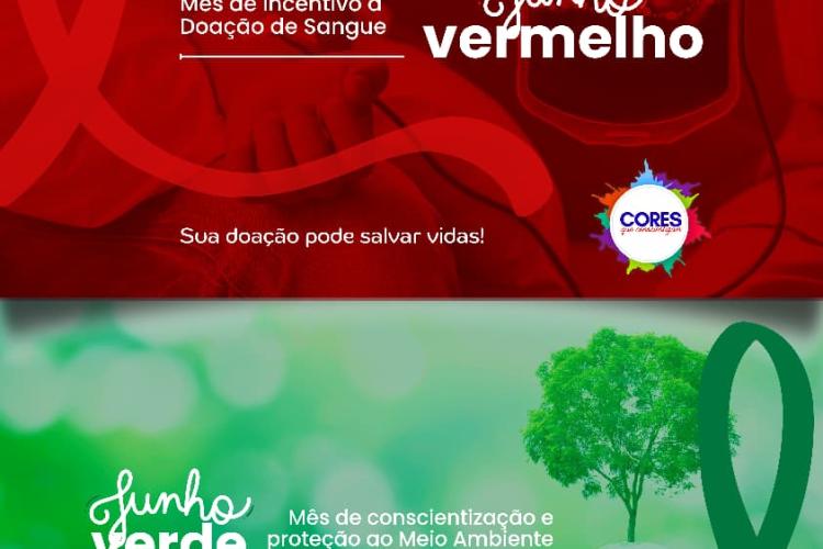 Entre as campanhas de conscientização do mês de junho, destaca-se as de cores Vermelho e Verde