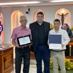 Vereador Carlos Bananal homenageou o produtor rural Luiz Alberto de Almeida e a empresa Lanchonete Cantinho do Arroz
