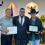 Daniel Campos homenageou o Bar e Mercearia do Vando e o produtor Rural Urciano Ribeiro Gomes
