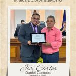 Daniel Campos e seu homenageado José Carlos Queiroz