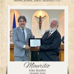 Kiko Bonfim e seu homenageado Maurílio Juvêncio Bizinoto 