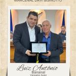 Carlos Bananal e seu homenageado Luiz Antônio de Santi 