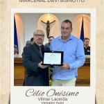 Vilmar Lacerda e seu homenageado Célio Onésimo de Barcelos 